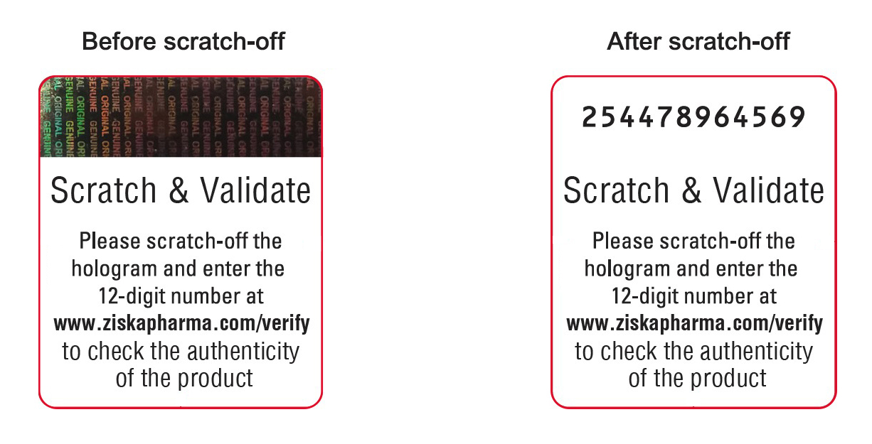 Where to find verification code on Ziska products